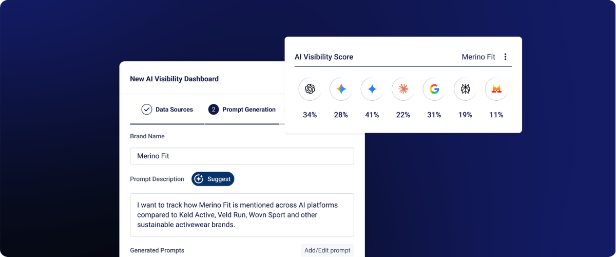 Creating a new AI visibility dashboard in Streem
